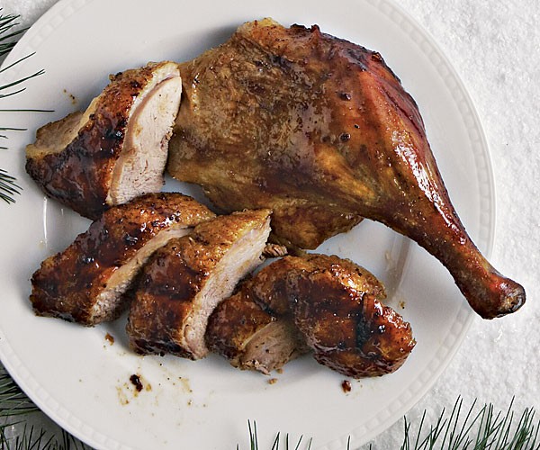 Roasted duck with tangerine-hoisin glaze