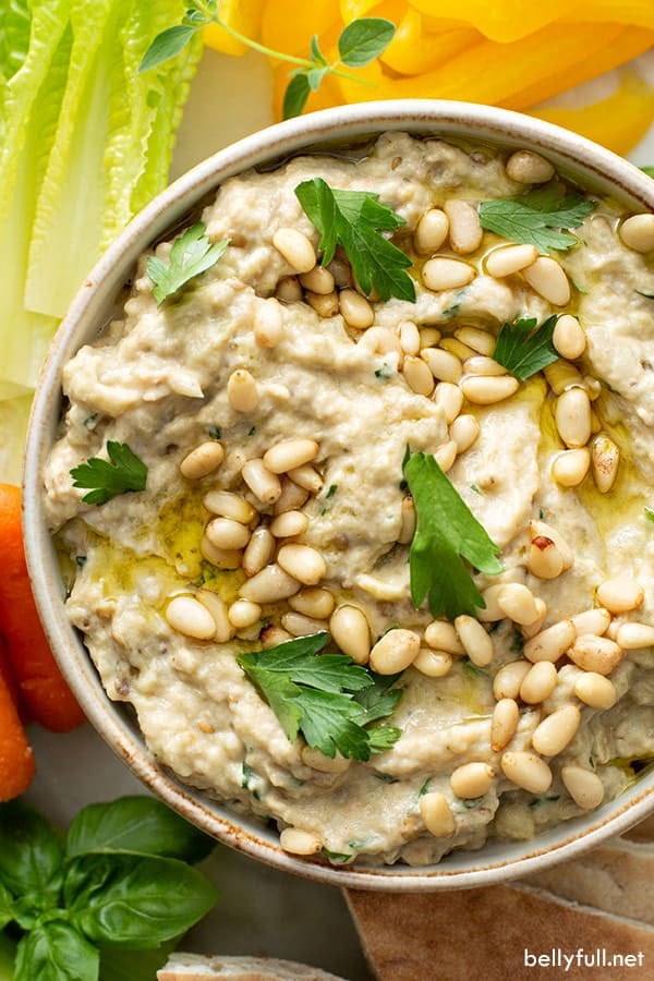 Roasted eggplant dip (Baba ganoush)