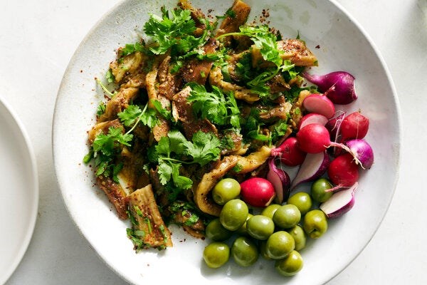 Roasted eggplant salad