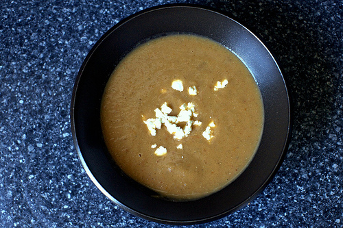 Roasted eggplant soup