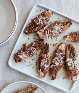 Roasted endive with prosciutto
