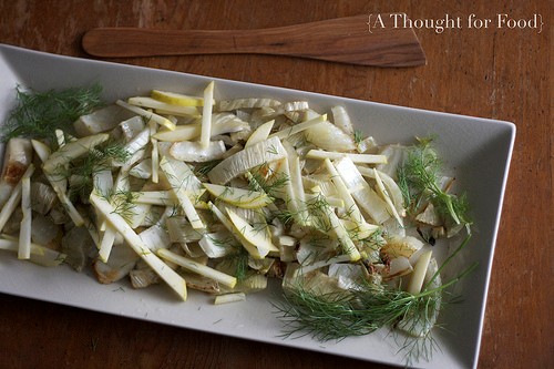Roasted fennel and apple salad