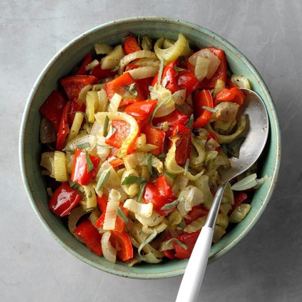 Roasted fennel and peppers