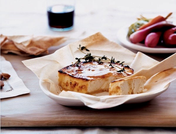 Roasted feta with honey 