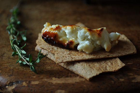 Roasted feta with thyme honey