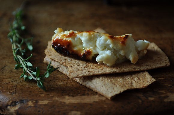 Roasted feta with thyme honey