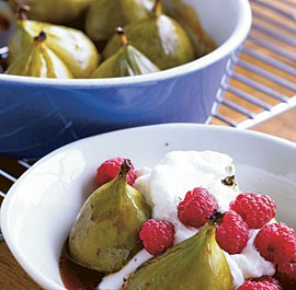 Roasted figs with caramel