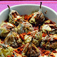 Roasted figs with vanilla custard