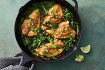 Roasted fish and broccolini with tamarind and black pepper