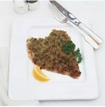 Roasted fish with a Parmesan crust
