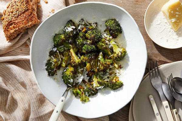 Roasted frozen broccoli