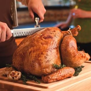 Roasted garlic & Meyer lemon-rubbed turkey