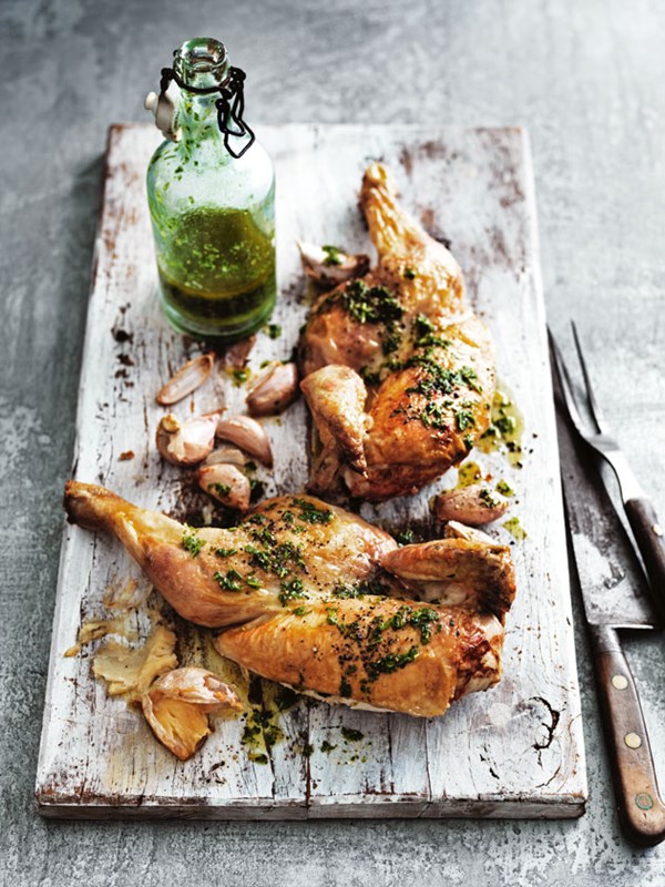 Roasted garlic and rocket chicken