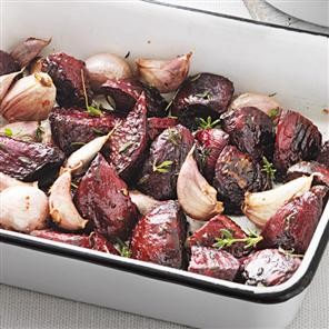 Roasted garlic and thyme beetroot