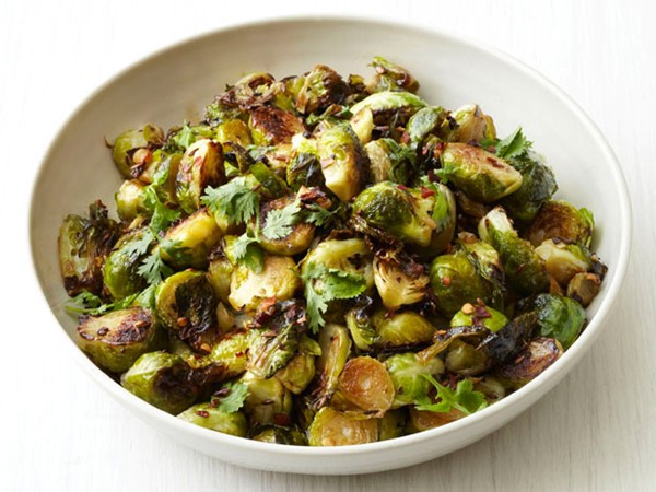 Roasted garlic Brussels sprouts