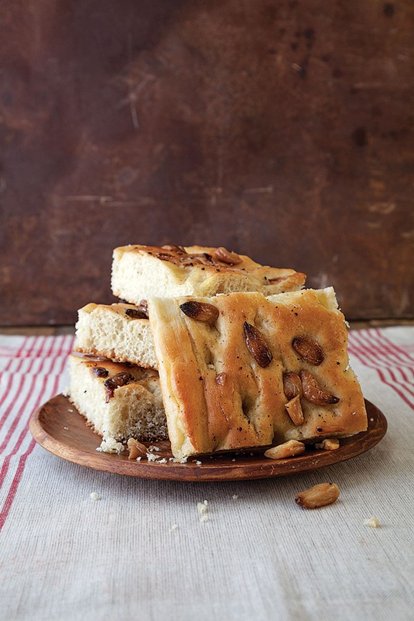 Roasted garlic focaccia
