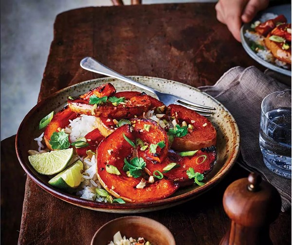 Roasted gochujang squash 