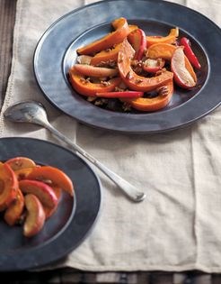 Roasted gold nugget squash with apples and brown butter