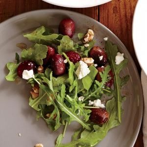 Roasted grape and feta salad
