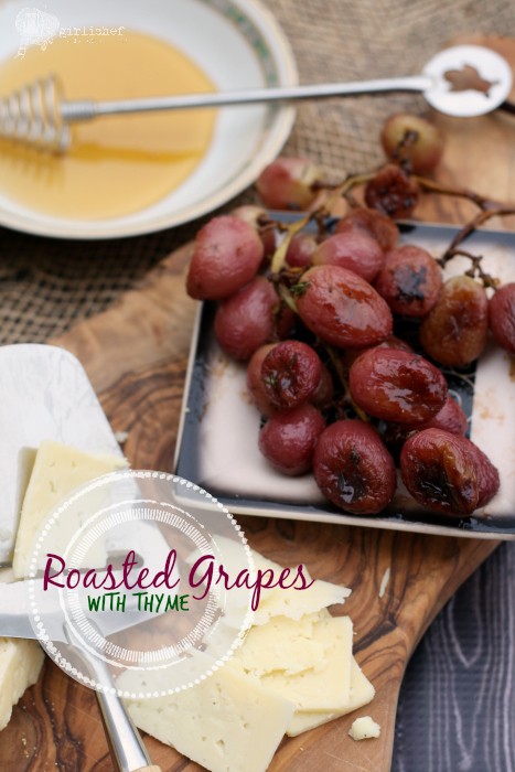 Roasted grapes with thyme