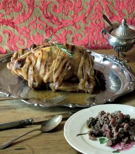 Roasted guinea fowl with peverada (Faraona arrosto con la salsa peverada)