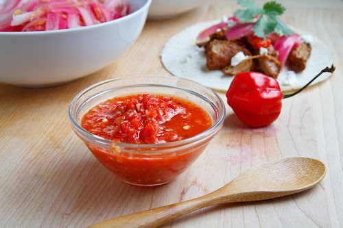 Roasted habanero salsa