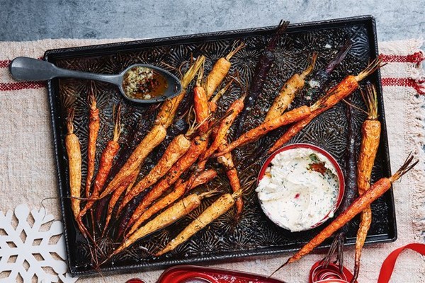 Roasted heirloom carrots, lemon and caraway butter