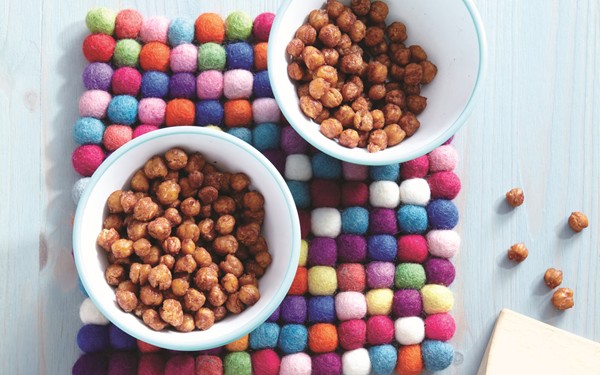 Roasted honey cinnamon chickpeas