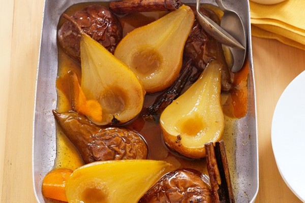 Roasted honey cinnamon pears 