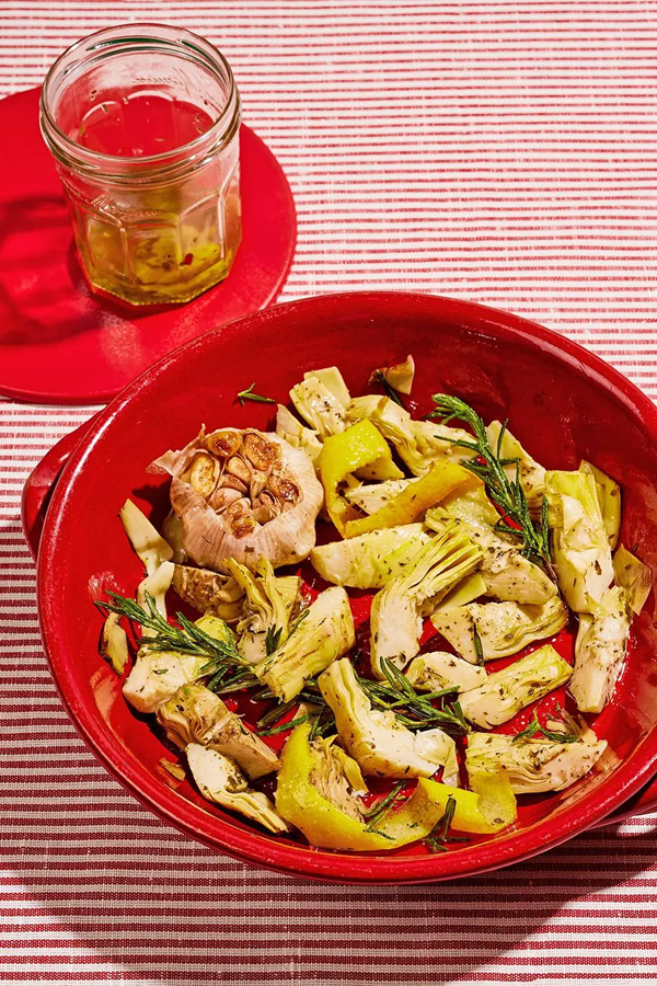 Roasted jarred artichokes