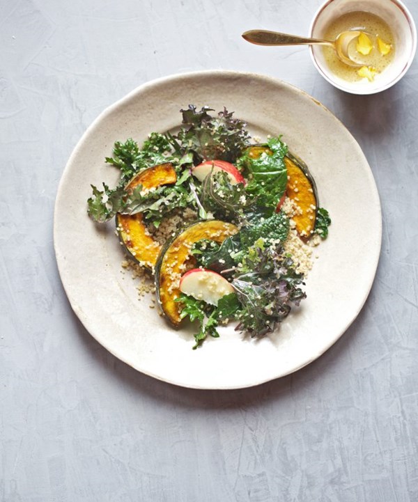 Roasted kabocha squash salad