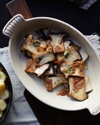 Roasted king oyster mushrooms