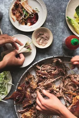 Roasted lamb belly and ribs