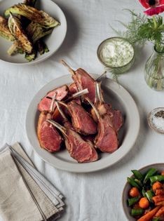 Roasted lamb rack with labneh and sweetheart cabbage