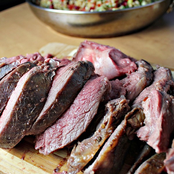 Roasted leg of lamb 