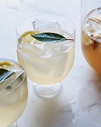 Roasted lemon and bay leaf hard lemonade