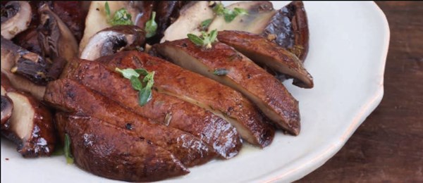 Roasted lemon-thyme portobello mushrooms