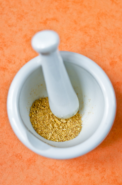 Roasted lemon zest powder
