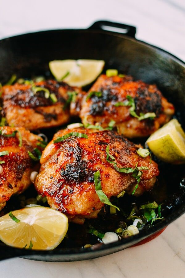 Roasted lemongrass chicken thighs