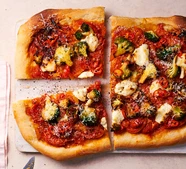 Roasted lemony broccoli & mascarpone flatbreads