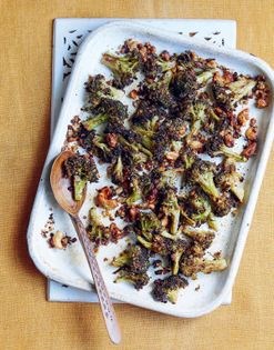 Roasted malai broccoli with cashew & cardamom