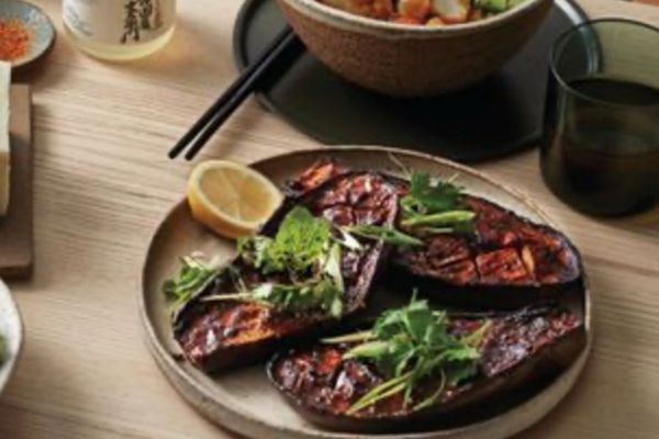 Roasted miso eggplant