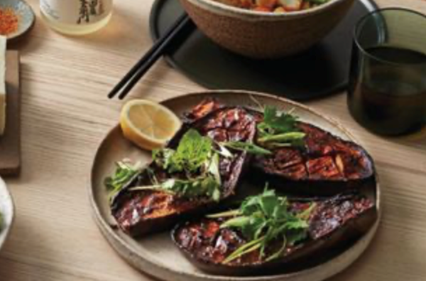 Roasted miso eggplant