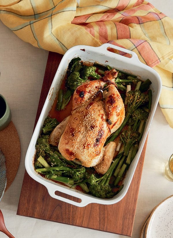 Roasted miso ginger chicken
