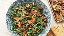 Roasted mushroom and herb salad