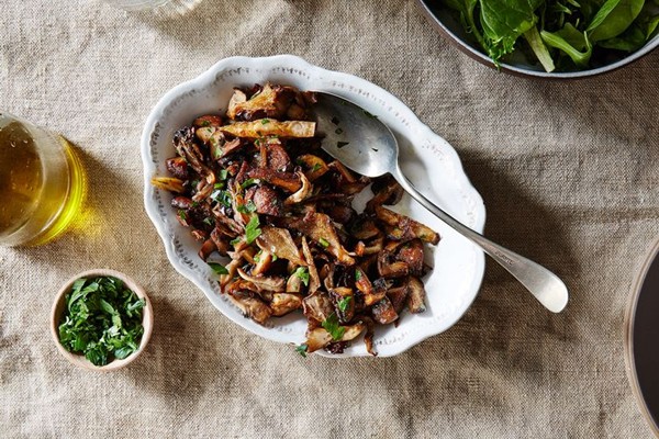 Roasted mushroom salad