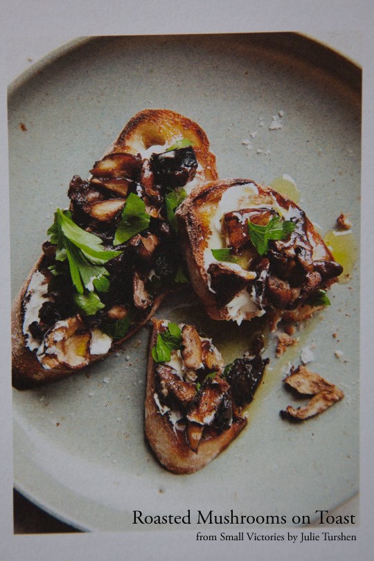Roasted mushrooms on toast from Small Victories
