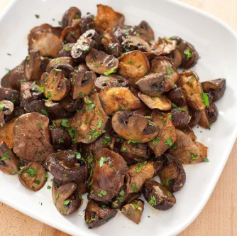 Roasted mushrooms with roasted garlic and smoked paprika