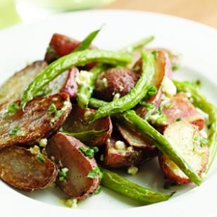 Roasted new potatoes & green beans