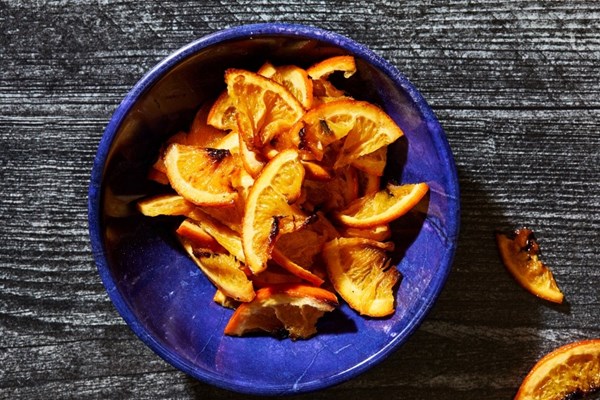 Roasted orange slices